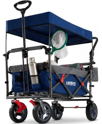 Obrázek produktu pro Skládací vozík se střechou, nosnost do 100 kg, modrý