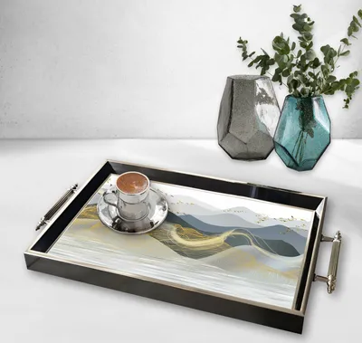 Produktbild von Evila Originals, TPG9806, Tablett, Mehrfarbig, 100 % GLAS, 50 x 29 x 3,5 cm