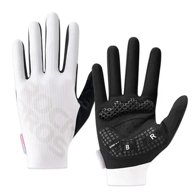 Produktbild von ROCKBROS Fahrradhandschuhe rutschfester Touchscreen Handschuhe mit 3D-Gelpolster für Rennrad, MTB Herren Damen Weiß L