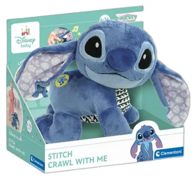Productafbeelding van Clementoni Disney Baby Stitch, knuffel die kruipt en liedjes en rijmpjes afspeelt
