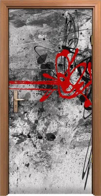 Produktbild von Türposter 90x200 cm Türaufkleber Türtapete Türfolie Klebefolie Malerei abstrakte Kunst