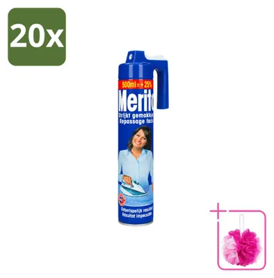 Produktbild von 20 x Merito Bügelspray - 500 ml - Sparpackung - 20 Stücke