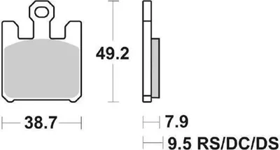 Immagine prodotto di Pastiglie freno Racing SBS mescola sinterizzata 788DS-1 4 pezzi