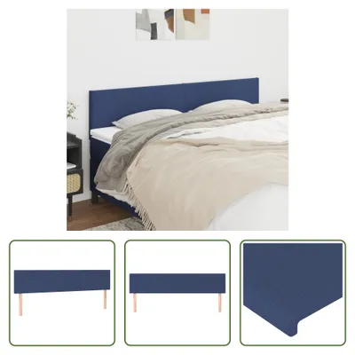 Produktbild von The Living Store Kopfteile 2 Stk. Blau 100x5x78/88 cm Stoff