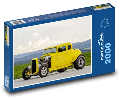 Obrázek produktu pro Puzzle 2000 Žluté auto v horské krajině - martinpuzzle