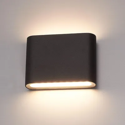 Image de HOFTRONIC - Applique murale LED 6W 3000K IP54 Noir Dimmable Up & Down