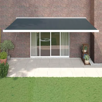 Image de VidaXL Canopy pull-out 5x3 m tissu et aluminium couleur anthracite