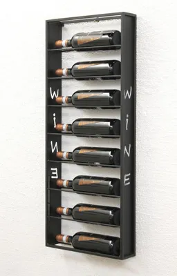 Produktbild von DanDiBo Weinregal Wand Metall Schwarz Sofie Flaschenständer Flaschenregal Flaschenhalter Weinflaschenregal