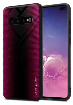 Produktbild von Cadorabo Hülle für Samsung Galaxy S10 PLUS Schutz Hülle in Pink Handyhülle TPU Etui Cover Case Tempered Glas