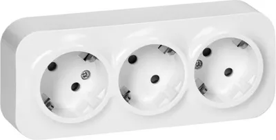 Image de Triple prise en saillie Schuko ToDo 2P+Z IP20 blanc