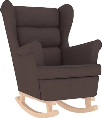 Produktbild von Schaukelsessel Dunkelbraun 74x90x102 cm Stoff