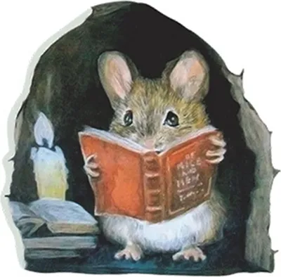 Obrázek produktu pro Cartoon Cute Candlelight Reading Mice Stick Myš Hole Home Nástěnná dekorace Samolepky na zeď