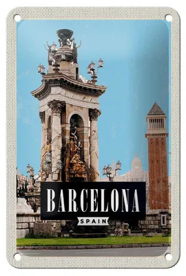 Produktbild von Blechschild Reise 12x18cm Barcelona Spanien Architektur Bild Schild