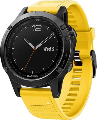 Produktbild von Strap-it Silikon-Sportarmband passend fur Garmin Fenix ​​5 Plus / Fenix ​​6 Pro/ Fenix ​​7 (Pro-Sapphie-Solar) / Fenix ​​8 (47 mm) - Gelb