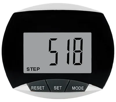 Produktbild von Multifunktionaler Schrittzähler mit Gürtelclip und LCD-Display für Gehen und Fitnessübungen