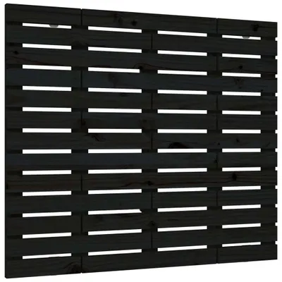 Produktbild von Wand-Kopfteil Schwarz 126x3x91,5 cm Massivholz Kiefer