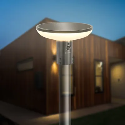 Produktbild von esotec Solar PIR Leuchtkopf Linus Max CCT, Fernbedienung, Aluminium, IP44 102943
