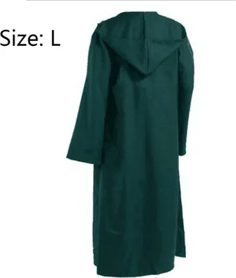 Produktbild von Party Halloween Gothic Cape Cod Kostüm mittelalterliche Kapuze Robe Stoff Halloween Kostüme für Männer und Frauen, Grün, L