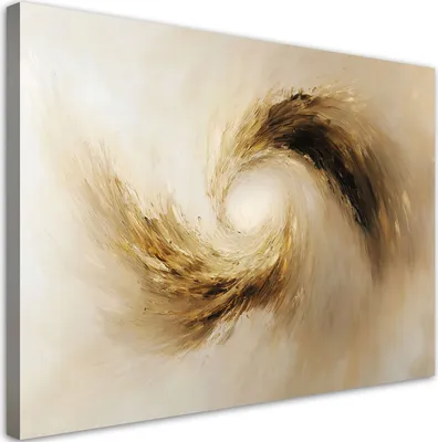 Immagine prodotto di Quadro su tela, Astrattismo moderno vortice beige - 90x60