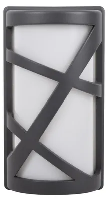 Produktbild von Außenwandleuchte "PRALINE" H: 26,7cm, Außenwandlampe im Modern Style, aus Metall und Kunststoff in anthrazit, 26,7 cm hoch, Maße 14,6 x 9,8 cm, mit E27