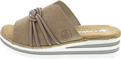 Produktbild von Rieker Nabukino Damenschuhe Hausschuhe Pantolette Braun Freizeit
