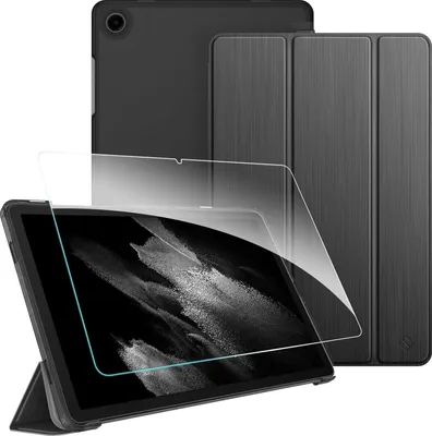 Produktbild von Fintie Hülle für Samsung Galaxy Tab A11+ Plus 11" 2025 / Tab A9+ Plus 11 Zoll 2023 Tablet mit Schutzfolie, Ultradünn Schutzhülle mit Translucent Rückseite Cover, Dunkelgrau