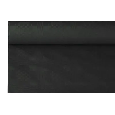Produktbild von Papstar Papiertischtuch mit Damastprägung 8 m x 1,2 m schwarz, 6 x 1 Rolle