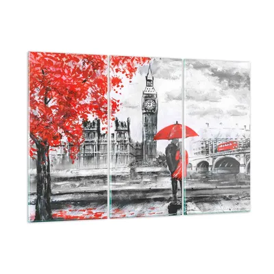 Produktbild von Bilder auf glas - London Architektur big ben - 105x70cm - Glasbilder - Wandbilder - Kunstdruck - zum Aufhängen bereit - Wanddekoration aus Glas - Glas Bilder - Wandbild auf Glas - GCE105x70-3153