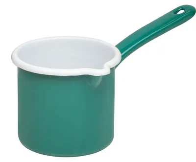 Image de Riess Pot à bec avec manche en émail 12 cm Nature green