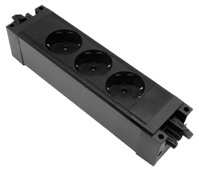 Image de Multiprise helos GST18 compatible, 3 prises CEE7/3, noir