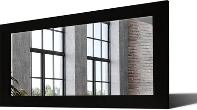 Produktbild von 170x90 Rechteckig Rustikale Wandspiegel mit Rahmen massivholz Eichenholz Horizontal | Individuell Spiegel Nach Maß | LDR224 Oak Black Glatte Oberfläche