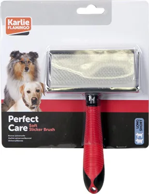 Immagine prodotto di Spazzola per cani Karlie Professional - Spazzole per cani - L - Gomma - Rosso/Nero - 18x11,5 m