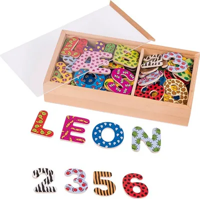Obrázek produktu pro Goki Magnetic Alphabet and Numbers II, 3 rok/roky, Dřevo, Vícebarevný