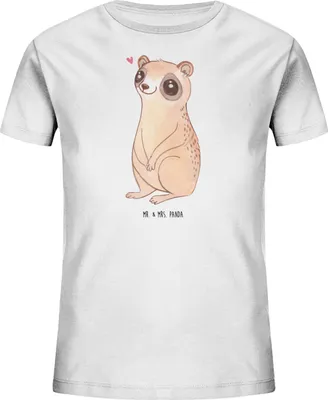 Produktbild von Mr. & Mrs. Panda Kleinkinder T-Shirt Plumplori Glücklich 5-6 Jahre (110/116) - Weiß - Geschenk, Kinder Öko, Baumwoll, Kindershirt, Niedlich, Teenager, Lustige Sprüche