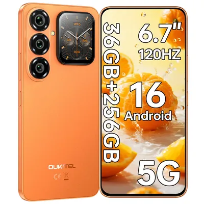 Produktbild von OUKITEL P2 Plus 5G Smartphone, 7,7mm Ultra-Slim, 6,7" AMOLED 120Hz, 256GB, NFC, 50MP Sony Kamera, Android 16