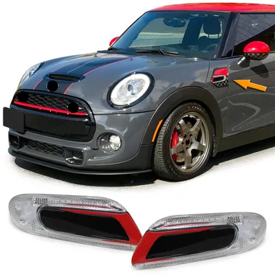 Productafbeelding van LED zijmarkeringslicht, rood-zwart, voor MINI / voor MINI, modeljaren 2013/09 - 2017/10