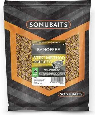 Produktbild von Sonubaits Stiki Banoffee Method Pellets 650 g 4 mm