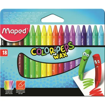 Immagine prodotto di Maped Wachsmalstifte COLOR'PEPS WAX, 18er Kartonetui