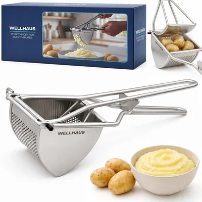 Produktbild von WELLHAUS Handkartoffelpresse aus Edelstahl
