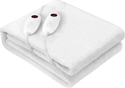 Image de Surmatelas chauffant, 160x140 cm, double puissance 76-100W, six réglages de température, arrêt automatique de 8 heures