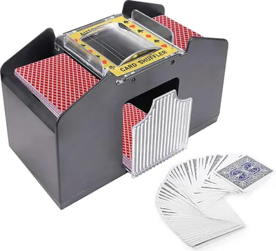 Produktbild von Wowlela Card Shuffler, Automatische Kartenmischmaschine 4 Deck für Poker, Rommé, UNO, Texas Holdem und Blackjack