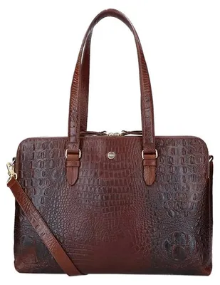 Productafbeelding van FMME Charlotte schoudertas 13.3" Croco Brown