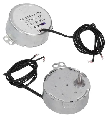 Obrázek produktu pro 2 kusy mikromotorů, proti směru hodinových ručiček, synchronní, elektrické, pro střídavý proud 220–240 V, 2,5–3 ot./min, 4 W