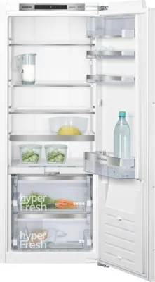 Siemens KI51FADE0 iQ700, Einbau-Kühlschrank, 140 x 56 cm, Flachscharnier mit Softeinzug Frontansicht geöffnet