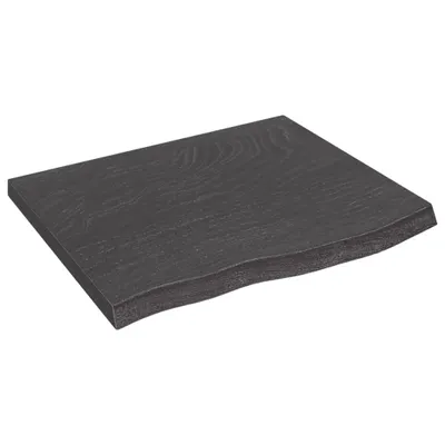 Produktbild von Waschtischplatte Dunkelbraun 60x50x(2-4)cm Massivholz Behandelt