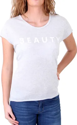 Produktbild von Madonna T-Shirt Damen "ELLE" Oversized Rundhals Shirt mit Aufdruck MF-406912 Grau M