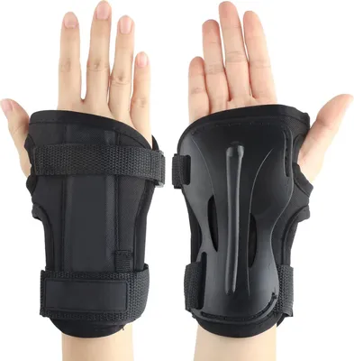 Produktbild von Verlängerte Handgelenk Palmenschutz Ski Handschuhe - Harte Handschuhe mit Rollschuhunterstützung