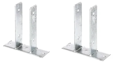 Immagine prodotto di Supporti per pali a U Alberts, da avvitare, per pali in legno da 71 mm, altezza 200 mm, zincati a caldo
