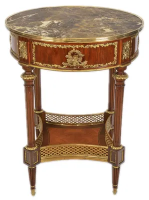Image de Casa Padrino Table d'appoint baroque avec plateau en marbre - Table d'appoint de luxe