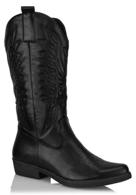Produktbild von Procity Damen Cowboy Stiefel Westernstiefel für Damen mit dem Blockabsatz Black